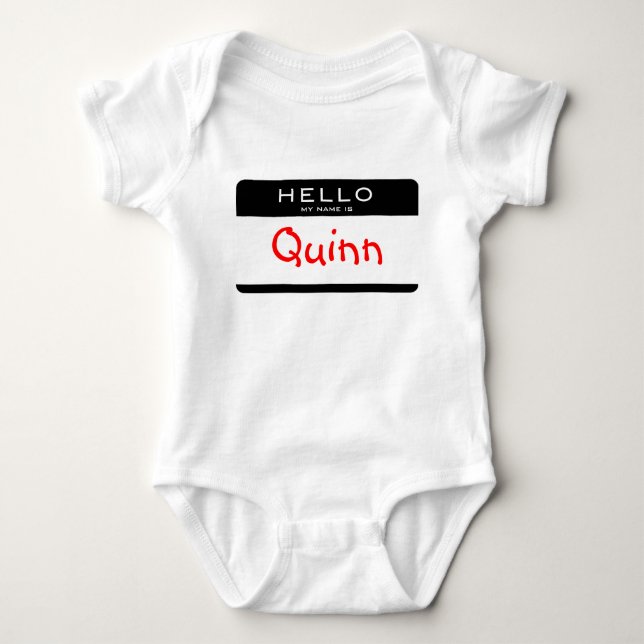 HALLO IST MEIN NAME personalisiertes Baby Strampler (Vorderseite)