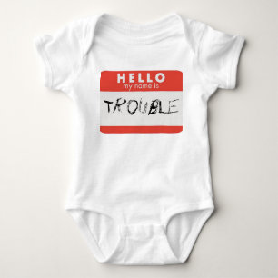 Hallo ist mein Name Problem-Shirt Baby Strampler