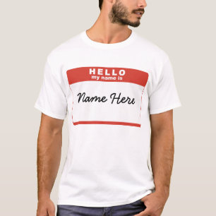 Hallo, ist mein Name… Rot T-Shirt