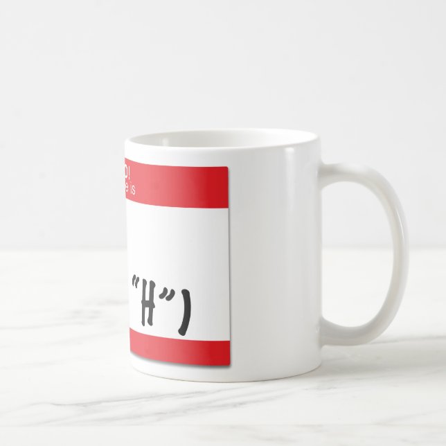 Hallo ist mein Name….Sara keine "h-" Tasse (Rechts)