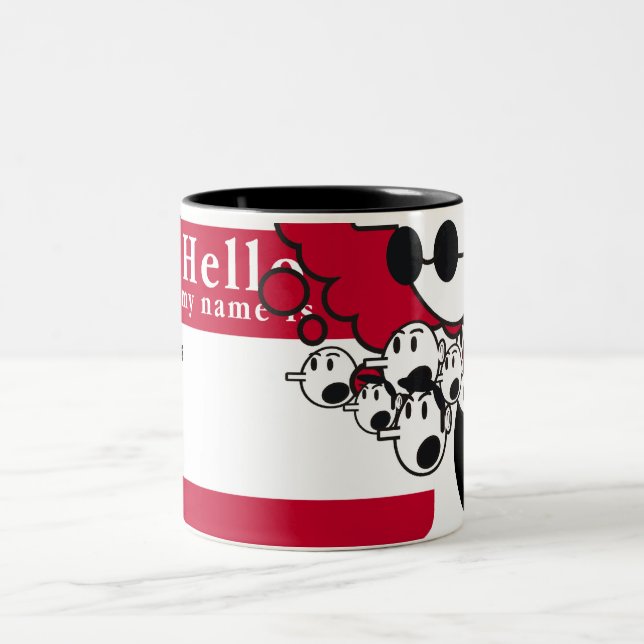 hallo ist mein Name Zweifarbige Tasse (Mittel)