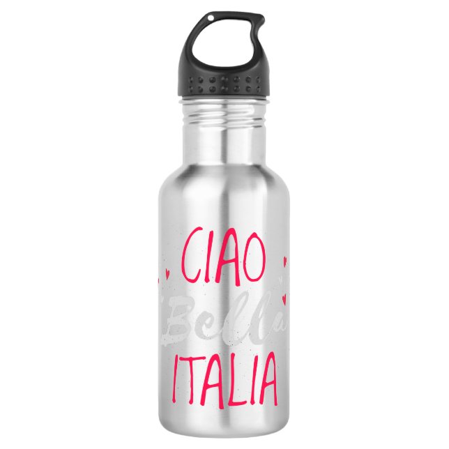 Hallo Italien Edelstahlflasche (Vorderseite)