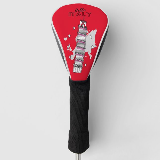 Hallo Italien Golf Head Cover Golf Headcover (Vorderseite)