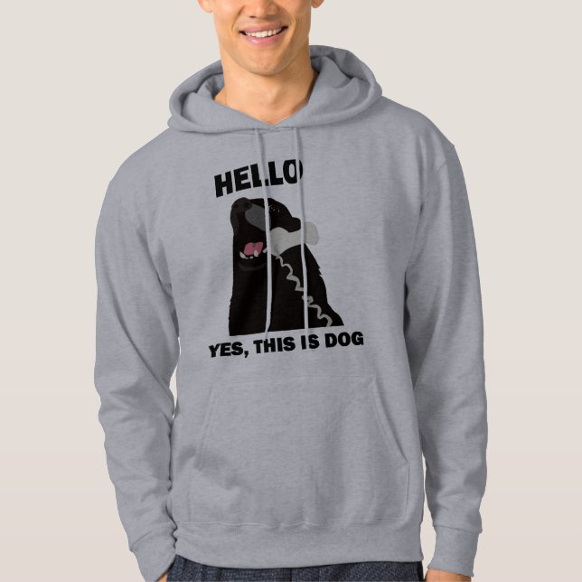 HALLO JA IST DIESES HUNDEtelefontelefon Hoodie (Vorderseite)