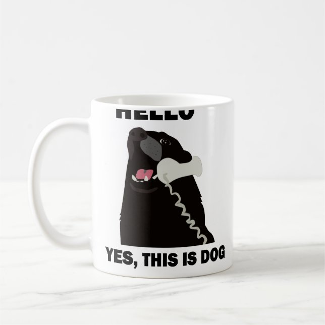 HALLO JA IST DIESES HUNDEtelefontelefon Kaffeetasse (Links)