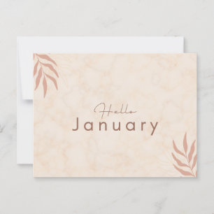 Hallo Januar Postkarte
