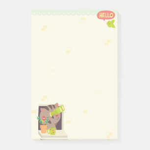 Hallo Katze 4 x 6 Post-Itanmerkungen Post-it Klebezettel