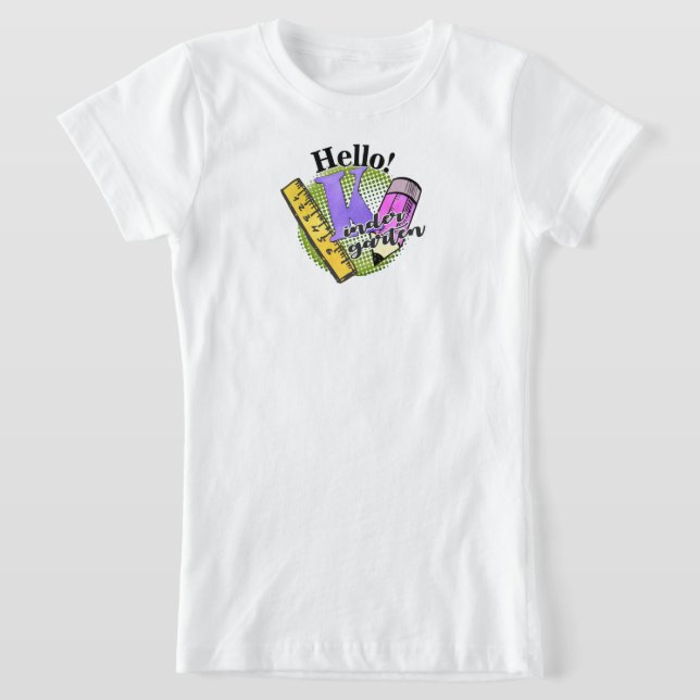 Hallo Kinder Garten Grade Shirt, zurück zur Schule T-Shirt (Ablage )