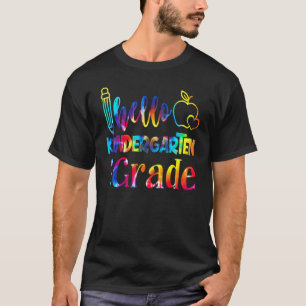 Hallo Kindergarten Bleistift Zurück zur Schule Leh T-Shirt