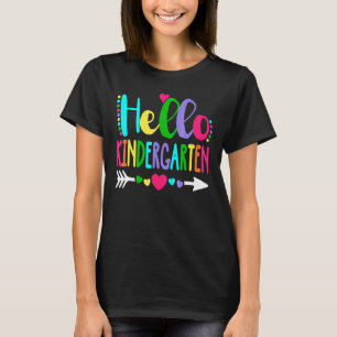 Hallo Kindergarten Herzlehrer Student Zurück zu S T-Shirt