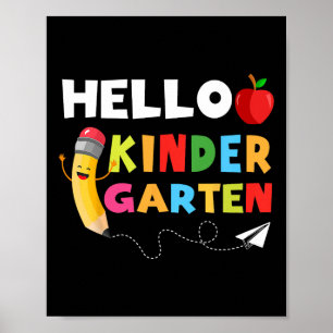 Hallo Kindergarten Kindergarten Zurück zum Schoo Poster