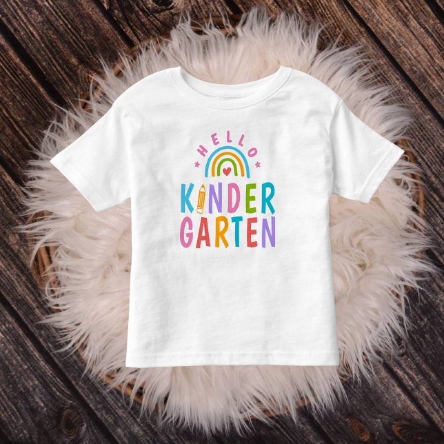 Hallo Kindergarten Kinderkind T - Shirt (Von Creator hochgeladen)
