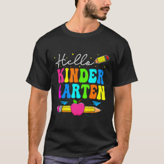 Hallo Kindergarten Lehrer Kinderteam glücklich zur T-Shirt