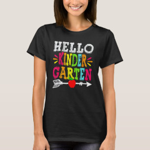 Hallo Kindergarten-Lehrer Lustig Zurück zur Schule T-Shirt