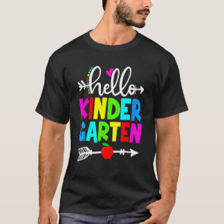 Hallo Kindergarten Lehrer Student Team glücklich z T-Shirt