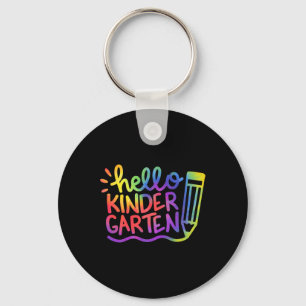 Hallo Kindergarten-Lehrer Tie Dye Willkommen Byck  Schlüsselanhänger