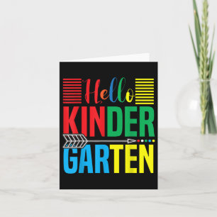 Hallo Kindergarten Lehrer zurück zur Schule Karte