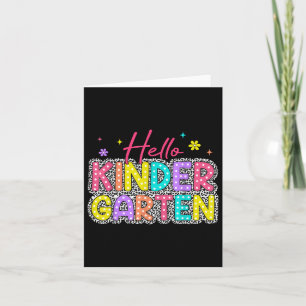 Hallo Kindergarten Leopard Back School Educate Cl Karte