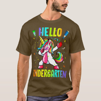 Hallo Kindergarten Niedlich Unicorn Willkommen zur T-Shirt