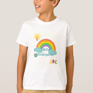 Hallo Kindergarten Niedlicher Regenbogen Zurück zu T-Shirt