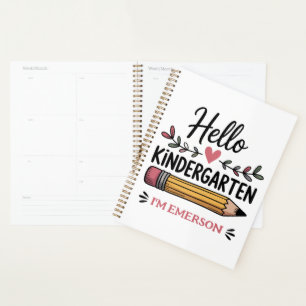 Hallo Kindergarten Personalisierte Rückkehr zur Sc Planer