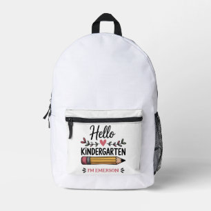 Hallo Kindergarten Personalisierter Rückkehr zur S Bedruckter Rucksack