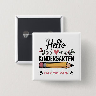 Hallo Kindergarten Personalisierter Rückkehr zur S Button