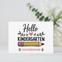 Hallo Kindergarten Personalisierter Rückkehr zur S