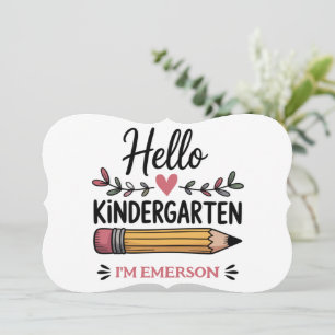 Hallo Kindergarten Personalisierter Rückkehr-zur-S Karte