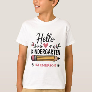 Hallo Kindergarten Personalisierter Rückkehr zur S T-Shirt