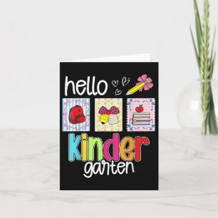 Hallo Kindergarten Preppy Back to School Teacher S Karte