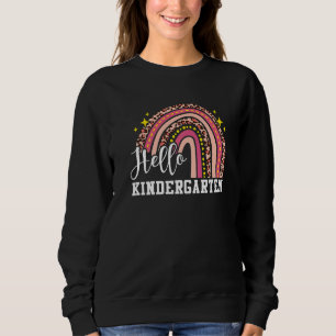 Hallo Kindergarten Rainbow Leopard Zurück zur Schu Sweatshirt