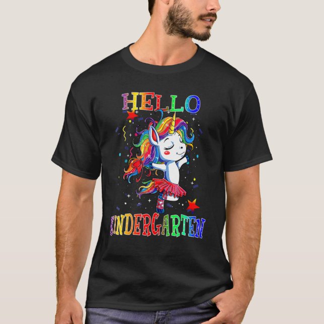 Hallo Kindergarten Student Zurück zu schcool Unico T-Shirt (Vorderseite)