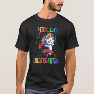 Hallo Kindergarten Student Zurück zu schcool Unico T-Shirt