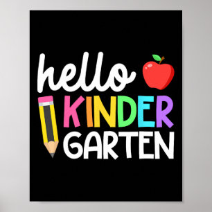 Hallo Kindergarten-Team Kinder Byck Zur Schule Leh Poster