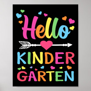 Hallo Kindergarten Team Kinder zurück zum Schulleh Poster