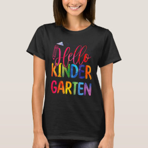 Hallo Kindergarten Team Kinder Zurück zur Krawatte T-Shirt