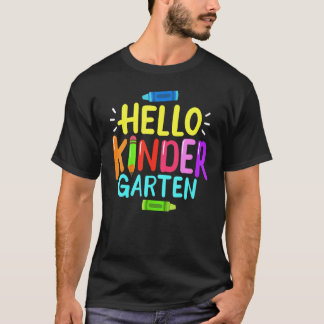 Hallo Kindergarten-Team Kinder Zurück zur Schule L T-Shirt