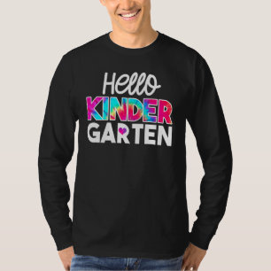 Hallo Kindergarten Tie Dye Lehrer Kinder T-Shirt