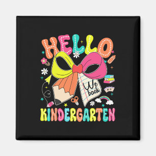 Hallo Kindergarten Wir Zurück Zur Schule Lehrer Mä Magnet