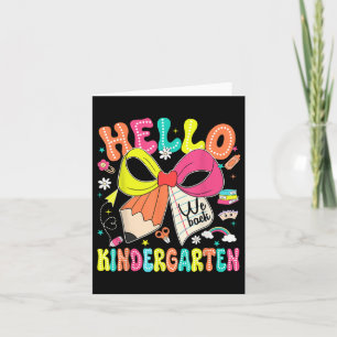Hallo Kindergarten Wir zurück zur Schule Lehrerin Karte