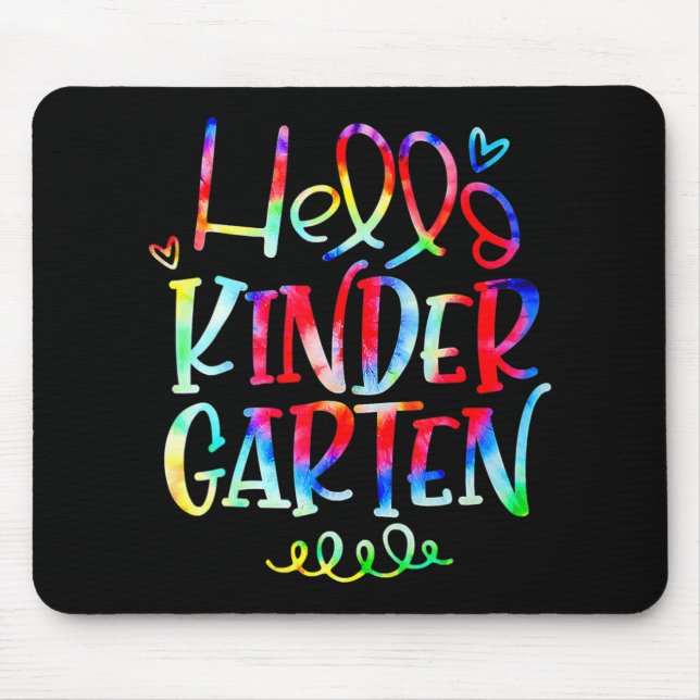 Hallo Kindergarten zurück zur Schule Geschenke für Mousepad (Vorne)