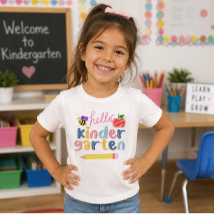 Hallo Kindergarten Zurück zur Schule Hummel T-Shirt