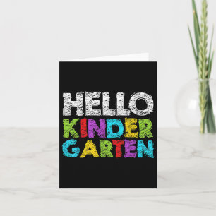 Hallo Kindergarten Zurück zur Schule Karte