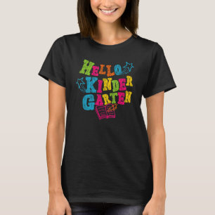 Hallo Kindergarten Zurück zur Schule Vibes Hallo K T-Shirt