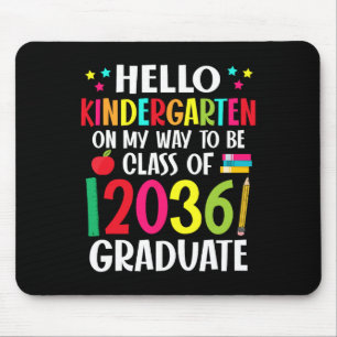 Hallo Kindergarten zurück zur Schulklasse 2036 Gr Mousepad