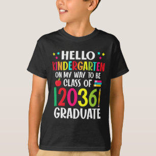 Hallo Kindergarten zurück zur Schulklasse 2036 Gr T-Shirt