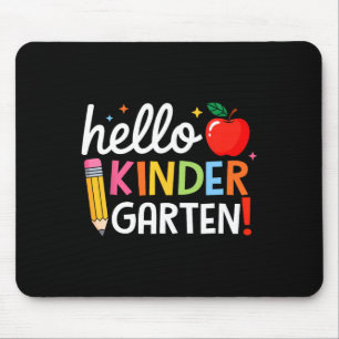 Hallo Kindergartenerzieher Kinder Zurück zur Schul Mousepad