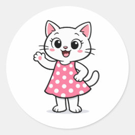 Hallo Kitty Runder Aufkleber