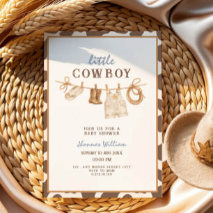Hallo kleiner Cowboy-Baby-Shower-Einladung Einladung